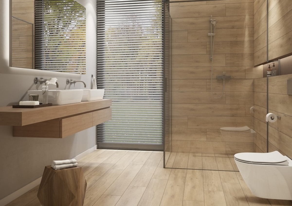 łazienka w drewnie na 4 sposoby